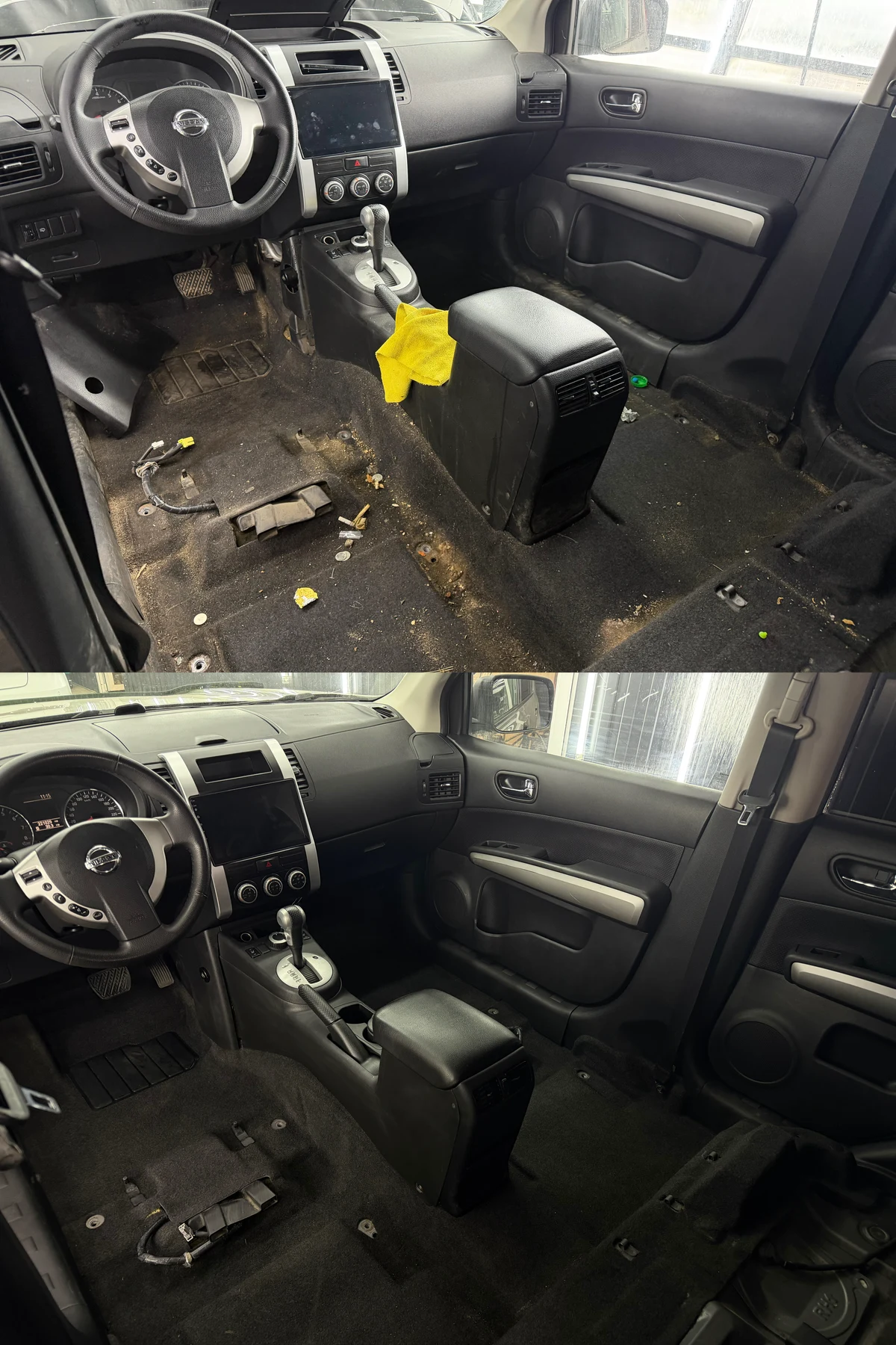 Nissan · напольное покрытие — до